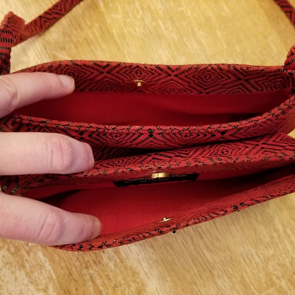 Michelle LaLonde Red/Black lambskin handbag - Picture 4 of 11